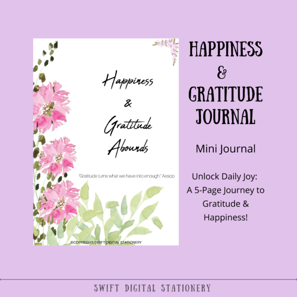 Mini Happiness and Gratitude Journal with Bonus Inspirational Journal Prompts - Image 2