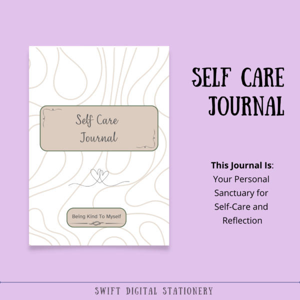 Daily Self Care Practice Journal ~ Printable Self Care Planner