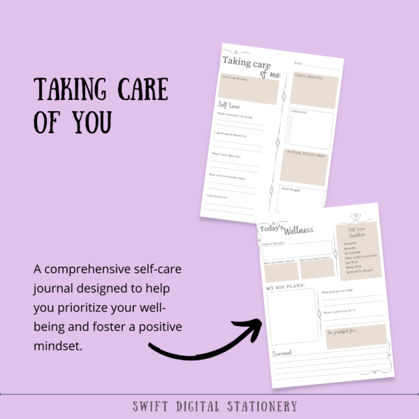 Daily Self Care Practice Journal ~ Printable Self Care Planner - Image 7