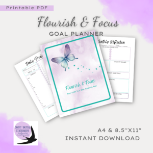 Digital goal planner for 2025, productivity and organization workbook